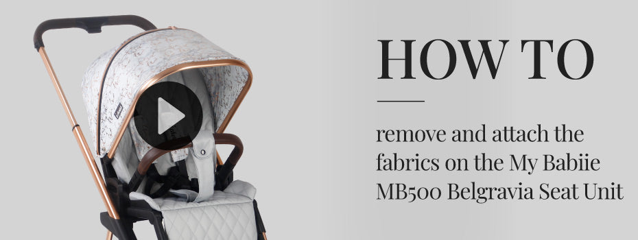How to remove and attach the fabrics on the My Babiie MB500 Belgravia Seat Unit
