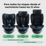 My Babiie Asiento de coche MBCS200 Spin R129 con anclaje superior - Negro