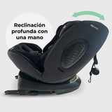 My Babiie Asiento de coche MBCS200 Spin R129 con anclaje superior - Negro
