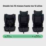My Babiie MBCS80 Silla de auto plegable para niños pequeños con ISOFIX (R129) - Negra