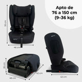 My Babiie MBCS80 Silla de auto plegable para niños pequeños con ISOFIX (R129) - Negra