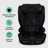My Babiie MBCS75 Toddler to Booster R129 Asiento de coche con ISOFIX - Negro