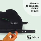 My Babiie MBCSB20 - Silla elevadora infantil ISOFIX, R129 i-Size 125-150 cm (Grupo 3, aprox. 6 a 12 años) - Negro