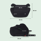 My Babiie MBCSB20 - Silla elevadora infantil ISOFIX, R129 i-Size 125-150 cm (Grupo 3, aprox. 6 a 12 años) - Negro