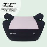 My Babiie MBCSB20 - Silla elevadora infantil ISOFIX, R129 i-Size 125-150 cm (Grupo 3, aprox. 6 a 12 años) - Rosa