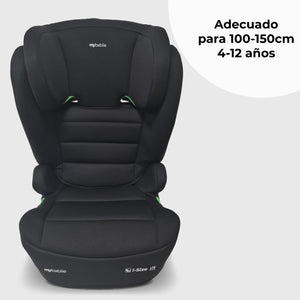 Asiento elevador para coche MBCSB30 i-Size (100-150 cm) con respaldo alto - Negro