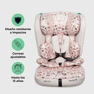Asiento de coche MBCS50 Toddler to Booster R129 - Leopardo rosa