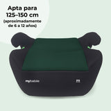 My Babiie MBCSB20 - Silla elevadora infantil ISOFIX, R129 i-Size 125-150 cm (Grupo 3, aprox. 6 a 12 años) - Verde Bosque