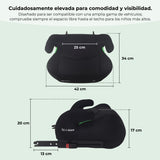 My Babiie MBCSB20 - Silla elevadora infantil ISOFIX, R129 i-Size 125-150 cm (Grupo 3, aprox. 6 a 12 años) - Verde Bosque
