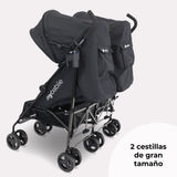 MB12 Silla de paseo gemelar - Negro