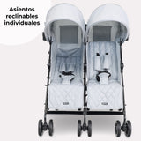 My Babiie MB12 Silla de paseo gemelar - Gris