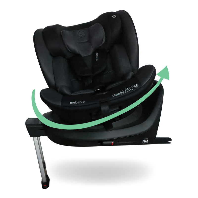 Silla de coche giratoria MBCS400 R129 con pata de apoyo - Negro