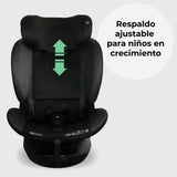 MBCS400 Spin R129 Car Seat with Support Leg - Black