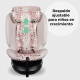 MBCS400 Spin R129 Car Seat with Support Leg - Pink Leopard