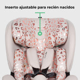MBCS400 Spin R129 Car Seat with Support Leg - Pink Leopard