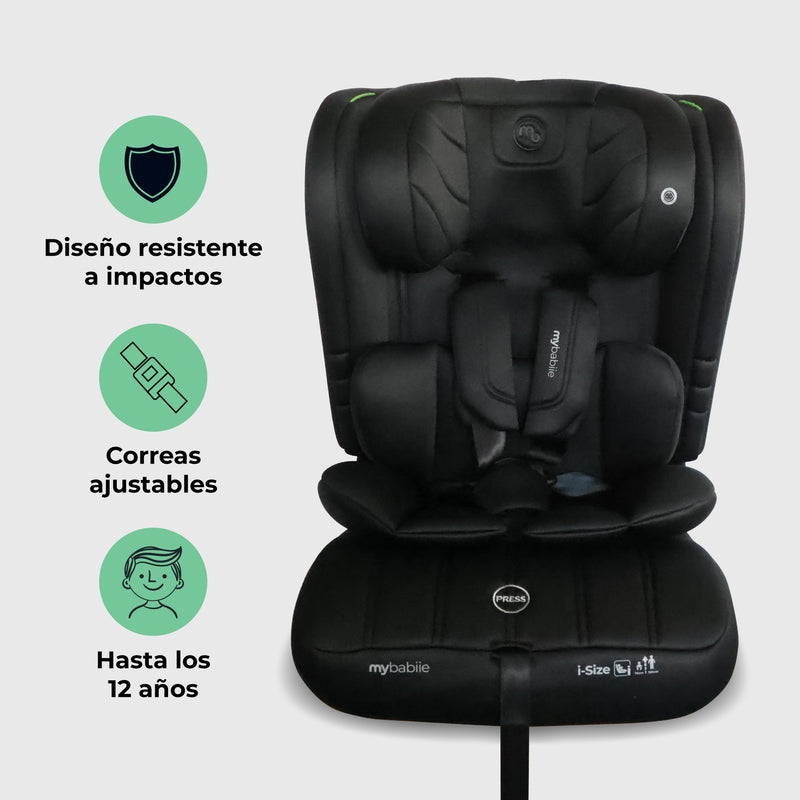 My Babiie - Asiento de coche MBCS50 Toddler to Booster R129 - Negro