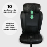 My Babiie - Asiento de coche MBCS50 Toddler to Booster R129 - Negro