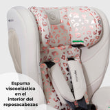 My Babiie MBCS75 Asiento infantil para coche con ISOFIX (R129) - Leopardo rosa