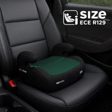 My Babiie MBCSB20 - Silla elevadora infantil ISOFIX, R129 i-Size 125-150 cm (Grupo 3, aprox. 6 a 12 años) - Verde Bosque