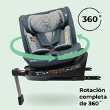 MBCSSPIN i-Size (40-150cm) Asiento de coche giratorio - Azul pizarra