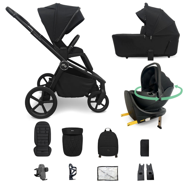 MB450 ARC — Carrito 3 en 1 con portabebés giratorio y base ISOFIX — Onyx Black