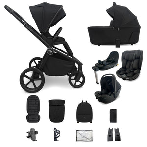 MB450 ARC — Carrito 3 en 1 con portabebés giratorio, silla infantil y base ISOFIX — Onyx Black