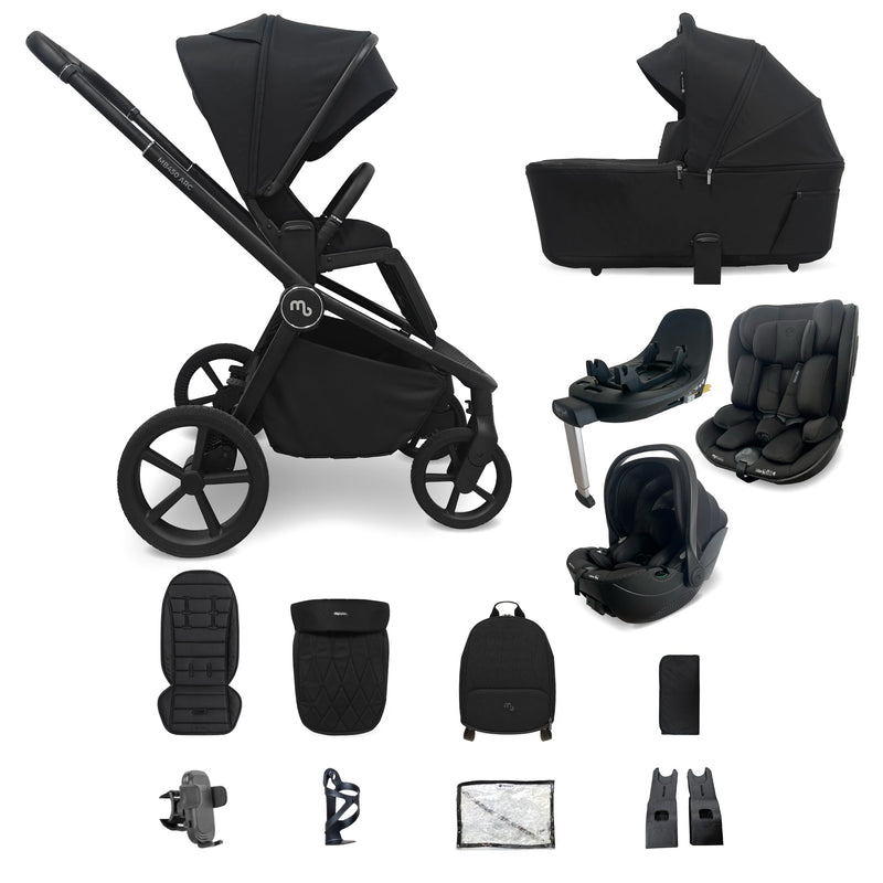 MB450 ARC — Carrito 3 en 1 con portabebés giratorio, silla infantil y base ISOFIX — Onyx Black