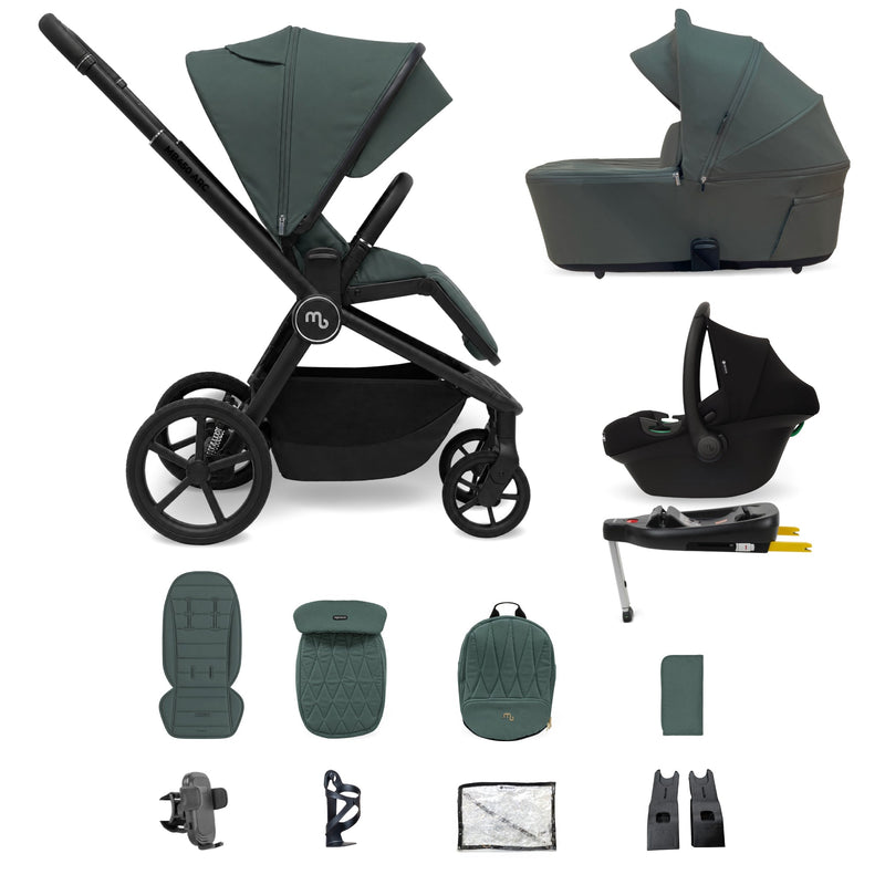 MB450 ARC — Carrito 3 en 1 con portabebés y base ISOFIX — Himalayan Green