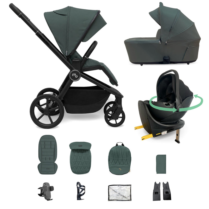 MB450 ARC — Carrito 3 en 1 con portabebés giratorio y base ISOFIX — Himalayan Green