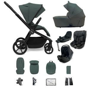 MB450 ARC — Carrito 3 en 1 con portabebés giratorio, silla infantil y base ISOFIX — Himalayan Green