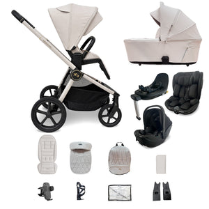 MB450 ARC — Carrito 3 en 1 con portabebés giratorio, silla infantil y base ISOFIX — Royal Ivory