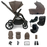 MB450 ARC — Carrito 3 en 1 con portabebés giratorio, silla infantil y base ISOFIX — Mocha Atelier