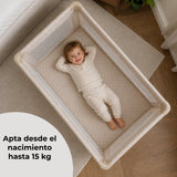 Cuna de viaje MBTC1 marfil – apta desde el nacimiento hasta 15 kg