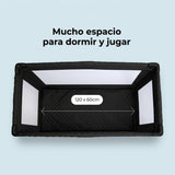 Cuna de viaje MBTC1 negro acolchado – mucho espacio para dormir y jugar