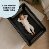 Cuna de viaje MBTC1 negro acolchado – apta desde el nacimiento hasta 15 kg
