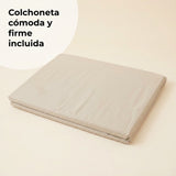 Cuna de viaje MBTC2 Air-Light marfil – colchoneta cómoda y firme incluida
