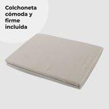 Cuna de viaje MBTC2 Air-Light marfil – colchoneta cómoda y firme incluida