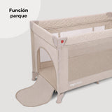 Cuna de viaje MBTC4 LUXE marfil acolchado – función parque